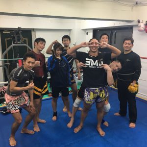 試合前のプロ練習